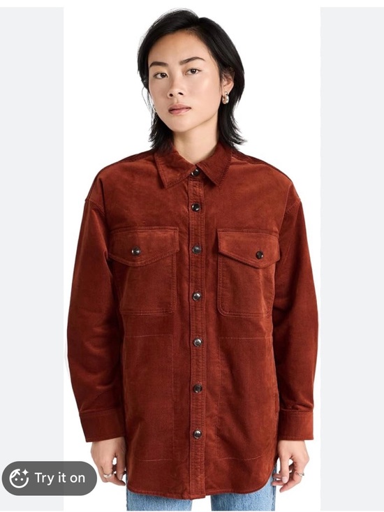 Madewell Jackets & Blazers - Madewell Twill Corduroy Rust Shirt Jacket Shacket M